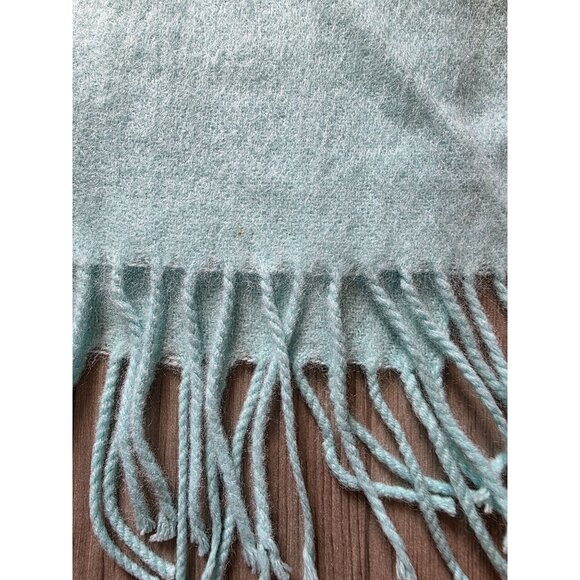 Caldor Vintage Turquoise Acrylic Scarf With Fringe 60x11 - Picture 4 of 5